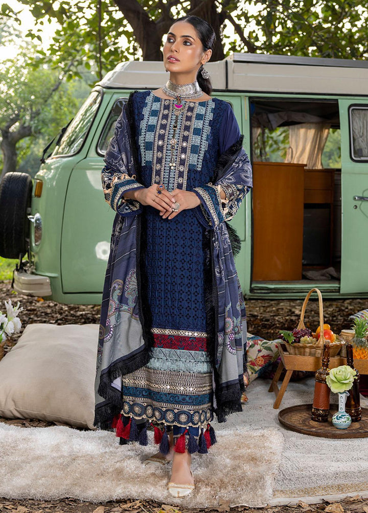Wintry Breeze By Al Zohaib Embroidered Linen Suits Unstitched 3 Piece AZ22WB 03 - Winter Collection