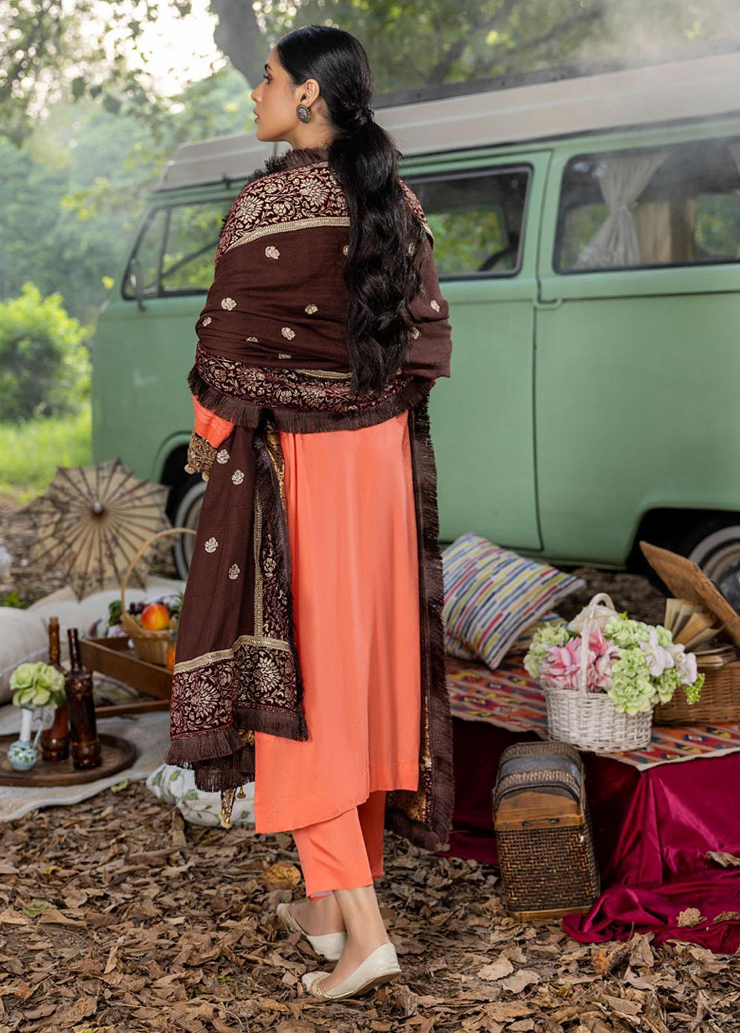 Wintry Breeze By Al Zohaib Embroidered Linen Suits Unstitched 3 Piece AZ22WB 04 - Winter Collection