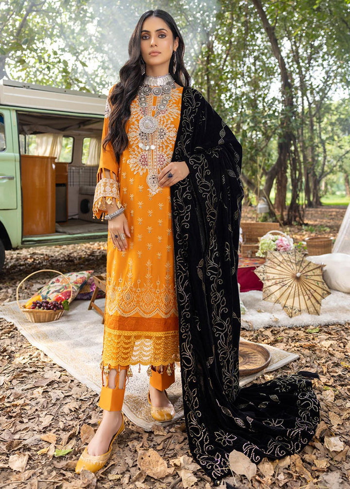 Wintry Breeze By Al Zohaib Embroidered Linen Suits Unstitched 3 Piece AZ22WB 06 - Winter Collection