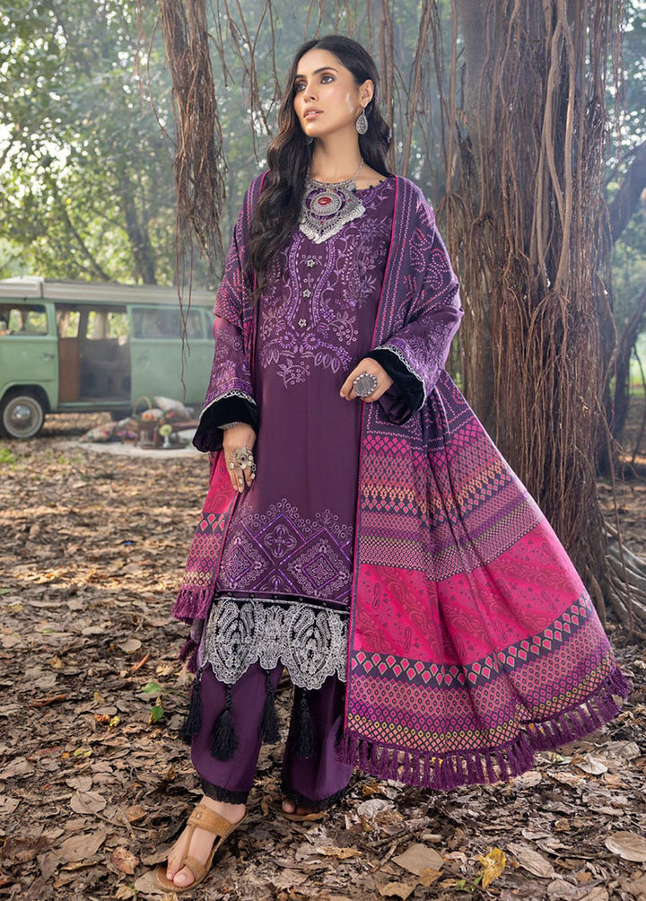 Wintry Breeze By Al Zohaib Embroidered Linen Suits Unstitched 3 Piece AZ22WB 07 - Winter Collection