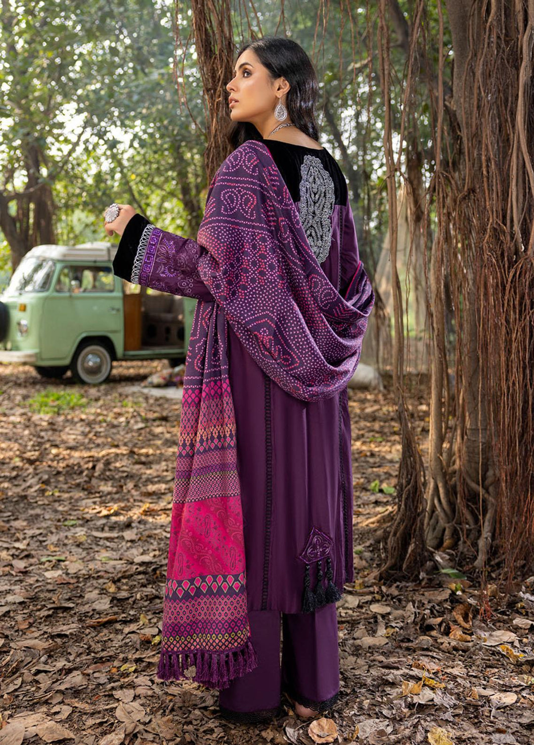 Wintry Breeze By Al Zohaib Embroidered Linen Suits Unstitched 3 Piece AZ22WB 07 - Winter Collection