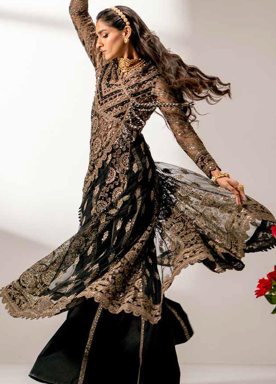 Alaia By Maryum N Maria Embroidered Net Suits Unstitched 3 Piece MNM23ALW MW23527 Elise - Wedding Collection