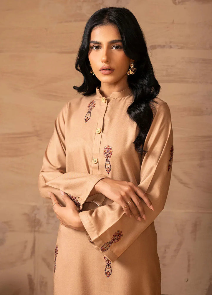 Alaia by Muraad Pret Embroidered Alpine Peach 2 Piece Suit Ahvi