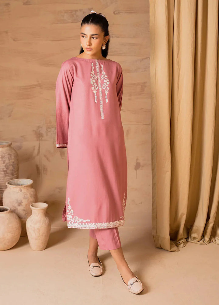 Alaia by Muraad Pret Embroidered Alpine Peach 2 Piece Suit Arisa