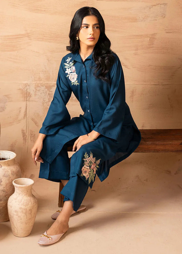 Alaia by Muraad Pret Embroidered Alpine Peach 2 Piece Suit Avery