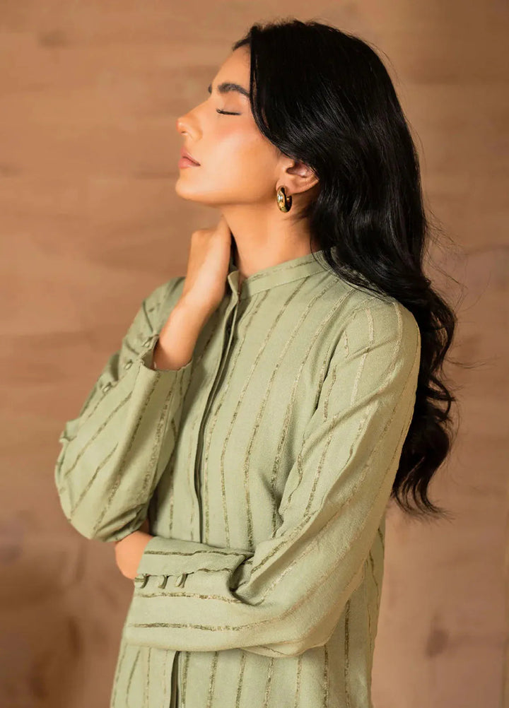 Alaia by Muraad Pret Embroidered Alpine Peach 2 Piece Suit Oriana