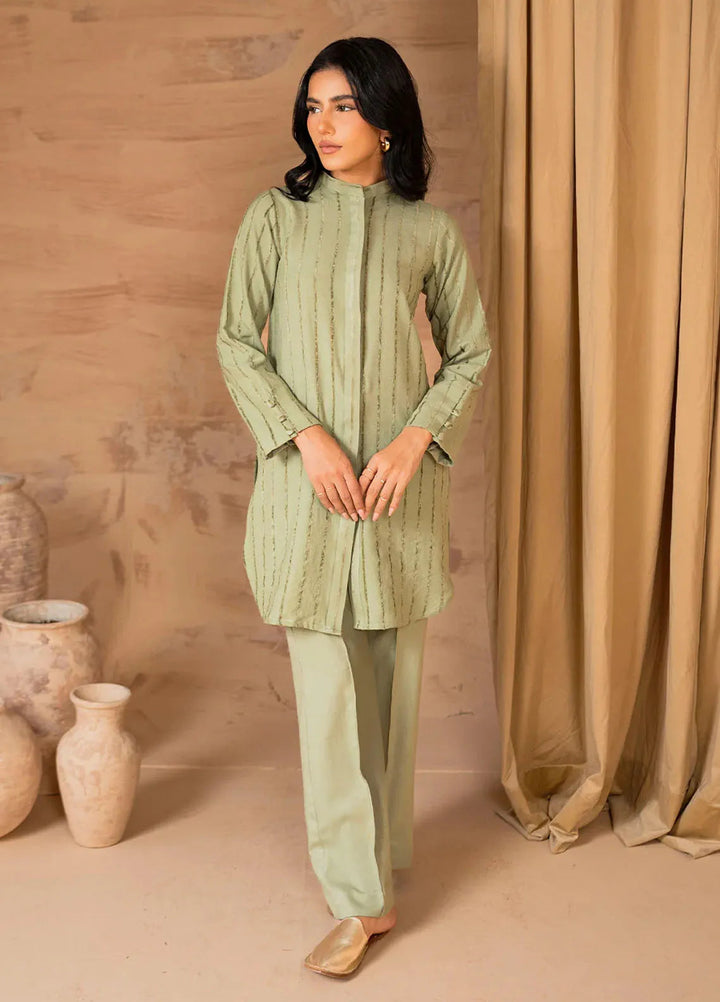 Alaia by Muraad Pret Embroidered Alpine Peach 2 Piece Suit Oriana