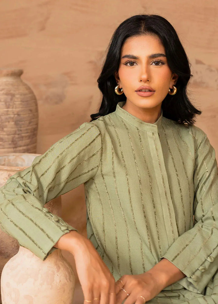 Alaia by Muraad Pret Embroidered Alpine Peach 2 Piece Suit Oriana