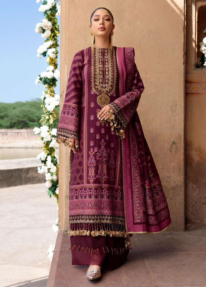 Alannah By Emaan Adeel Embroidered Lawn Suits Unstitched 3 Piece EA22A AL-08 - Festive Collection