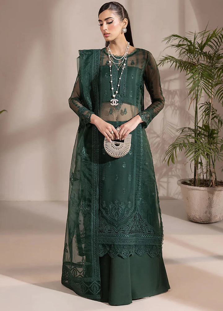 Aleen Pret Embroidered Organza 3 Piece Suit Clair