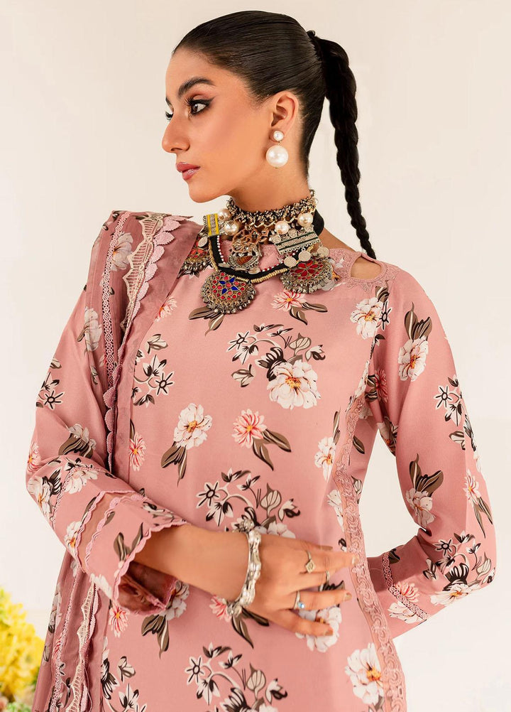 Aleena By Maryum N Maria Embroidered Lawn Suits Unstitched 3 Piece MNM23AL MLFD163 Rose - Formal Collection