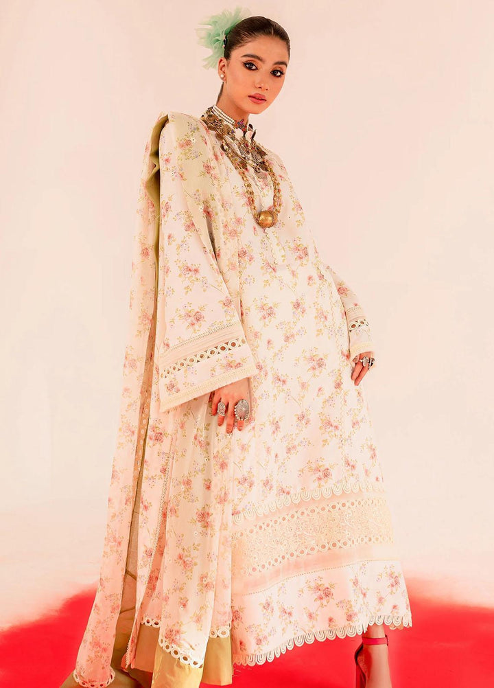 Aleena By Maryum N Maria Embroidered Lawn Suits Unstitched 3 Piece MNM23AL MLFD169 Howlite - Formal Collection