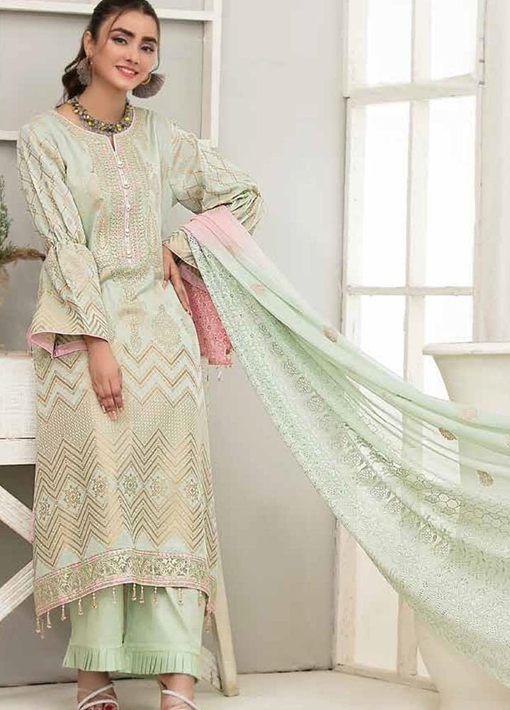 Alesia By Riaz Arts Embroidered Lawn Suits Unstitched 3 Piece RA21A 1234 - Summer Collection