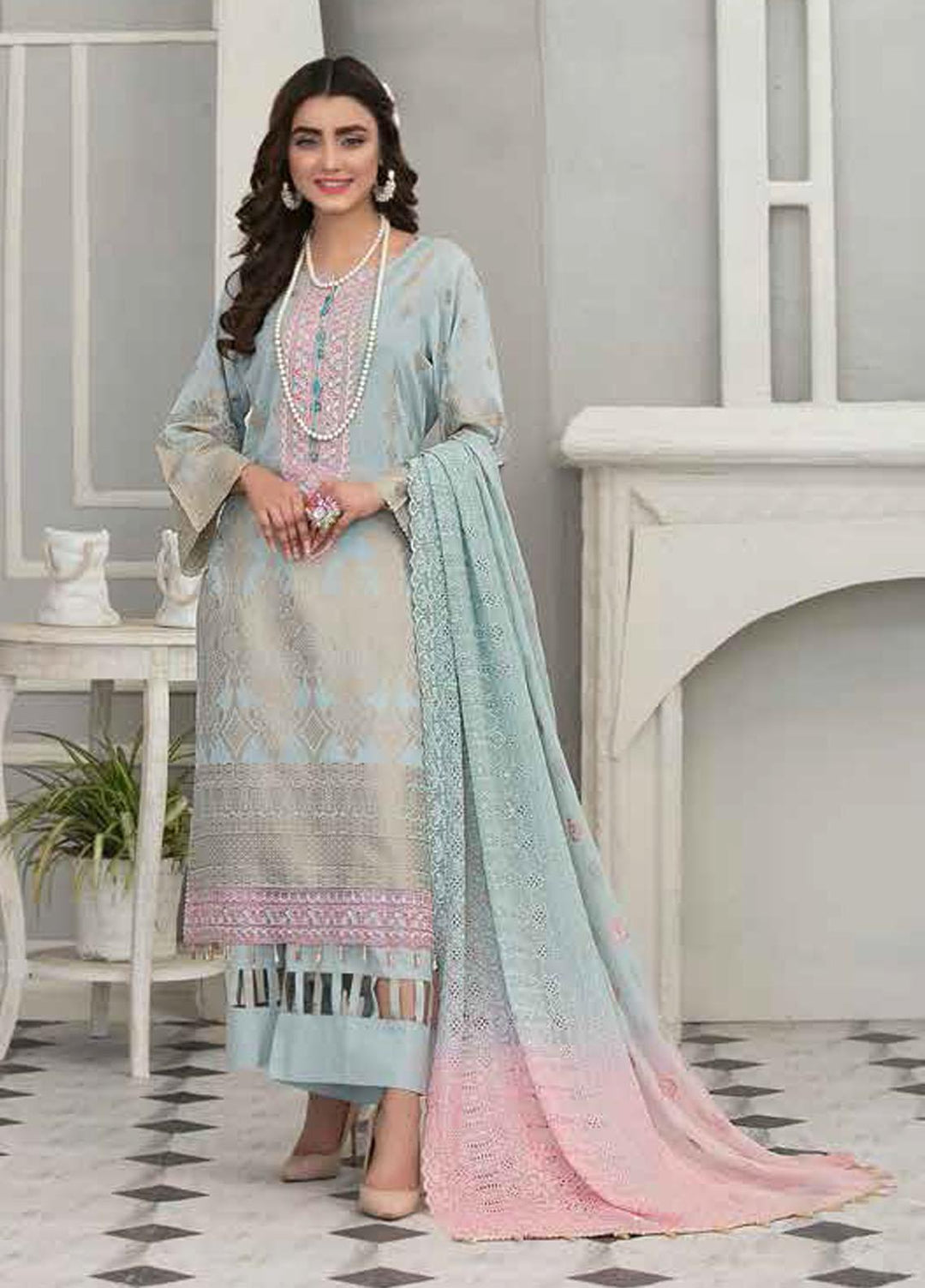Alesia By Riaz Arts Embroidered Lawn Suits Unstitched 3 Piece RA21A 1238 - Summer Collection