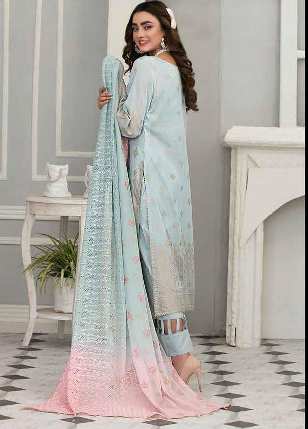 Alesia By Riaz Arts Embroidered Lawn Suits Unstitched 3 Piece RA21A 1238 - Summer Collection