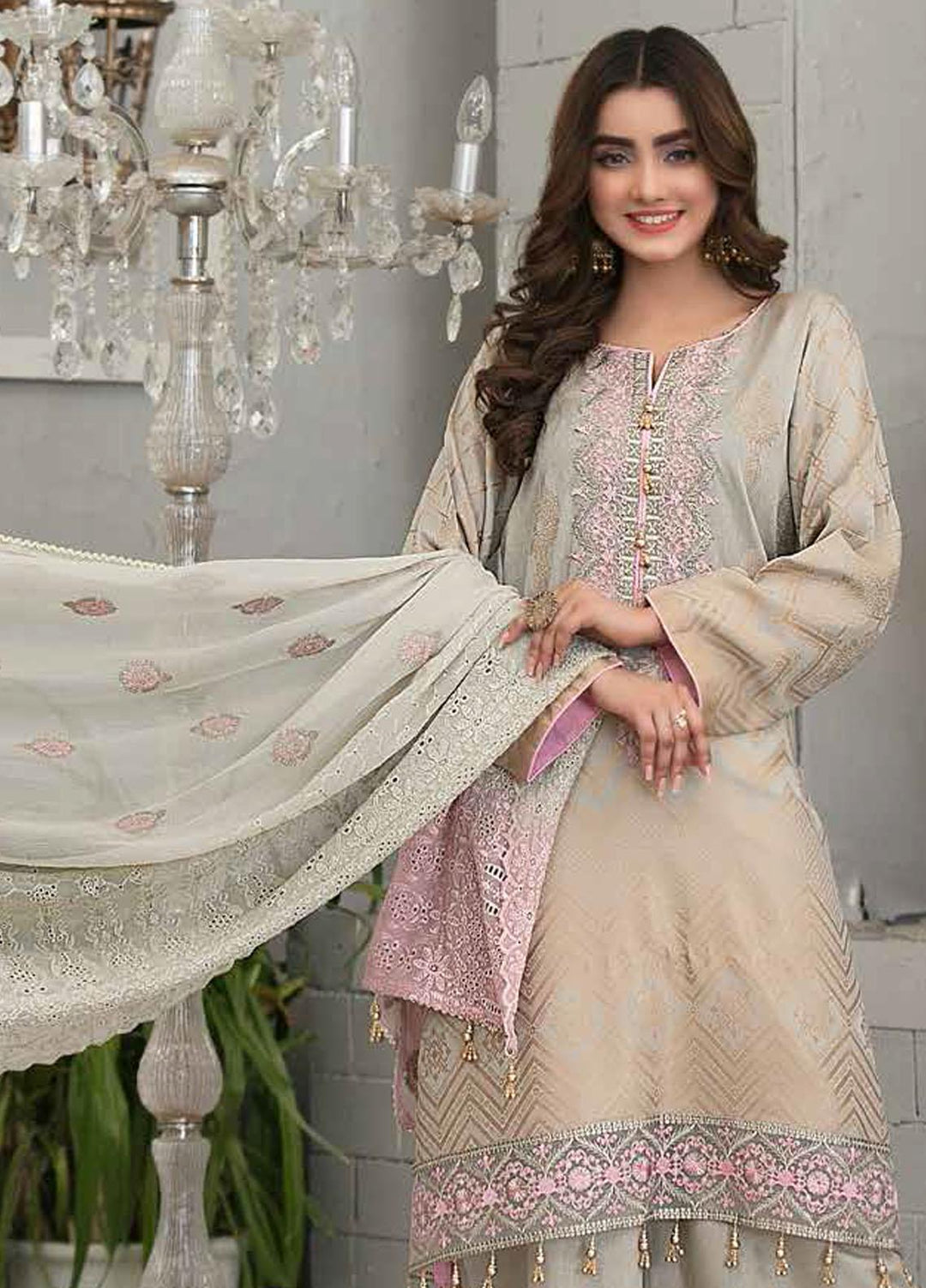 Alesia By Riaz Arts Embroidered Lawn Suits Unstitched 3 Piece RA21A 1239 - Summer Collection