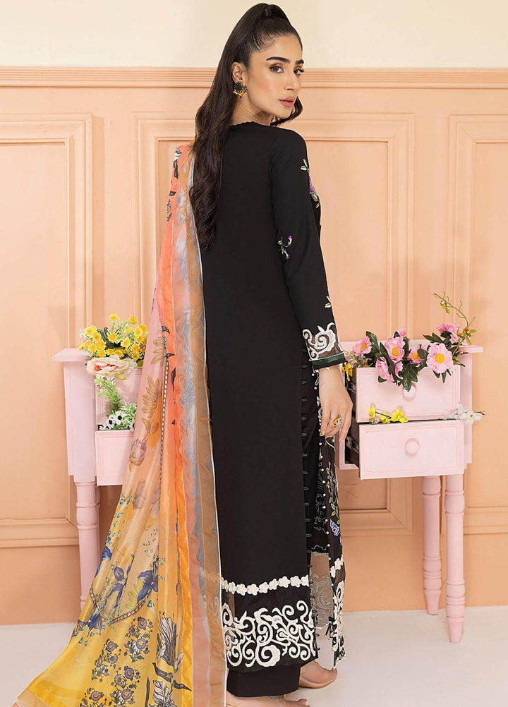 Aleyna By Asifa & Nabeel Embroidered Lawn Suits Unstitched 3 Piece AN23AL ALV-03 Midnight - Summer Collection