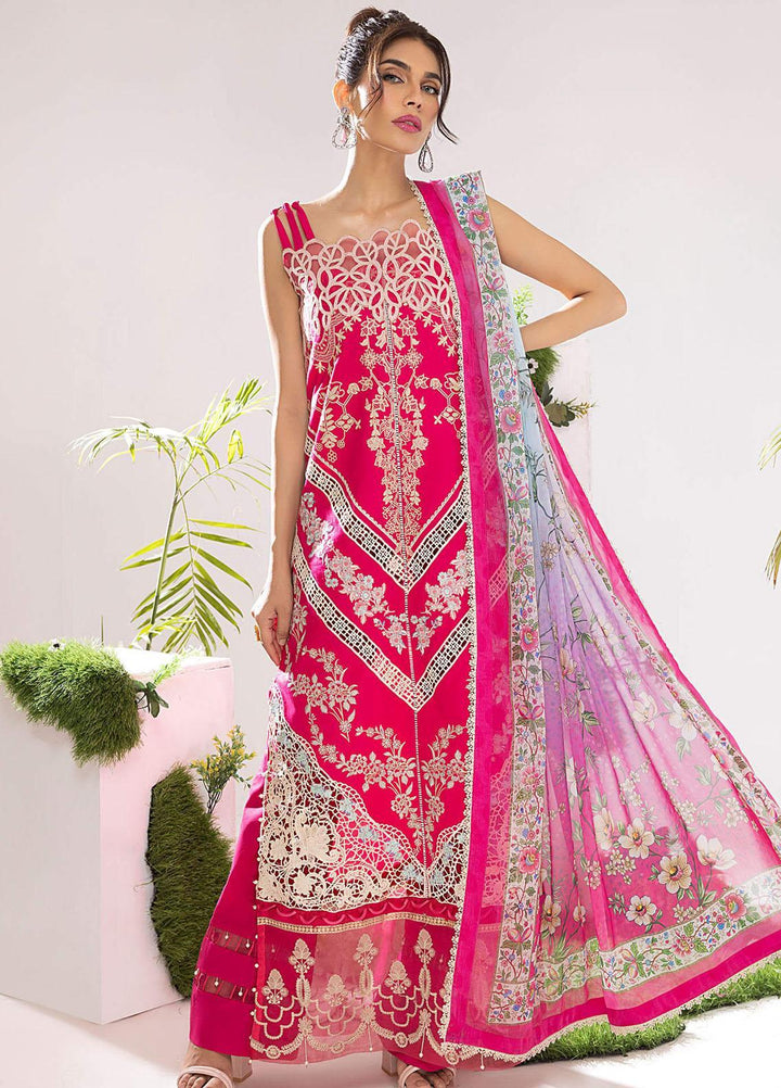 Aleyna By Asifa & Nabeel Embroidered Lawn Suits Unstitched 3 Piece AN23AL ALV-05 Secret - Summer Collection