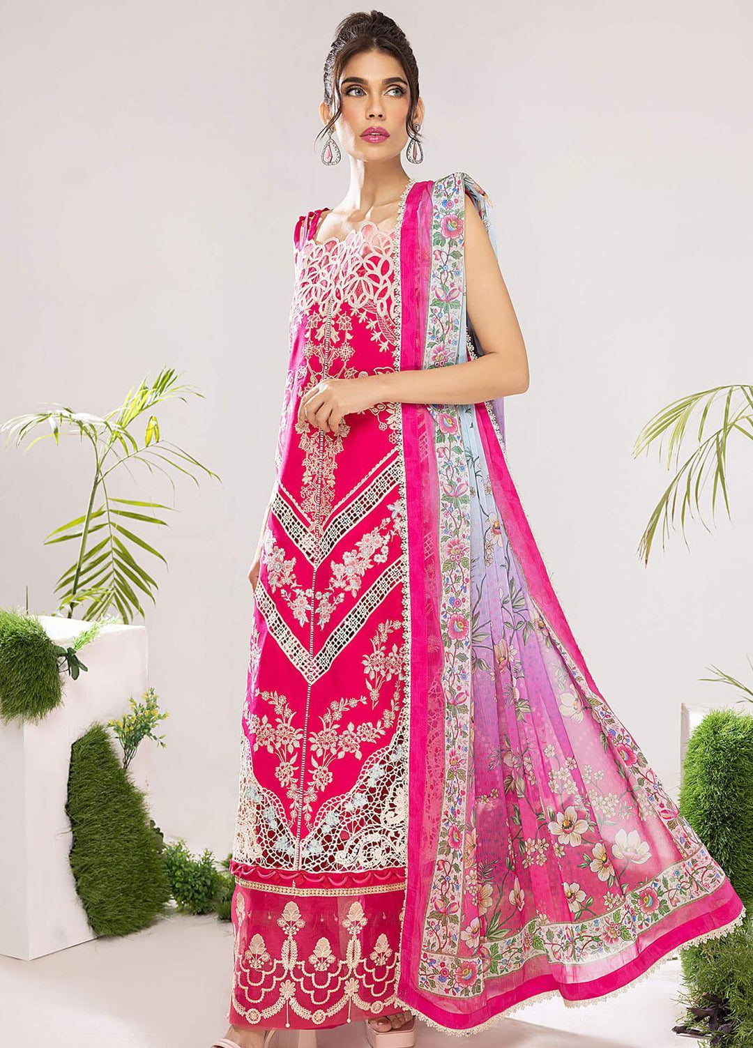 Aleyna By Asifa & Nabeel Embroidered Lawn Suits Unstitched 3 Piece AN23AL ALV-05 Secret - Summer Collection