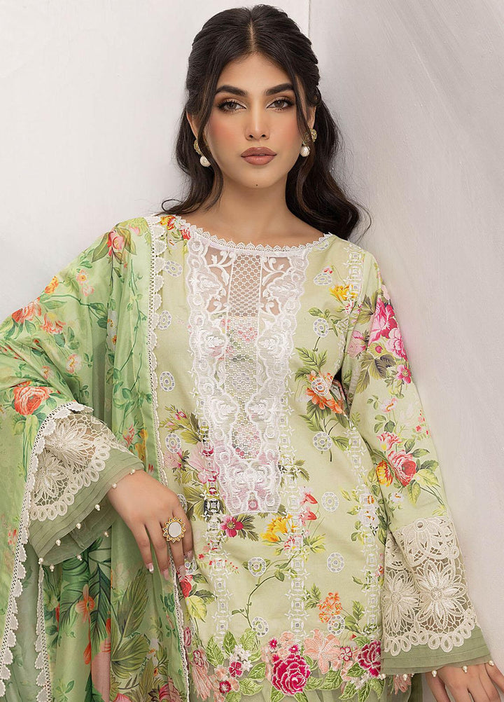 Aleyna By Asifa & Nabeel Embroidered Lawn Suits Unstitched 3 Piece AN23AL ALV-07 Camellia - Summer Collection