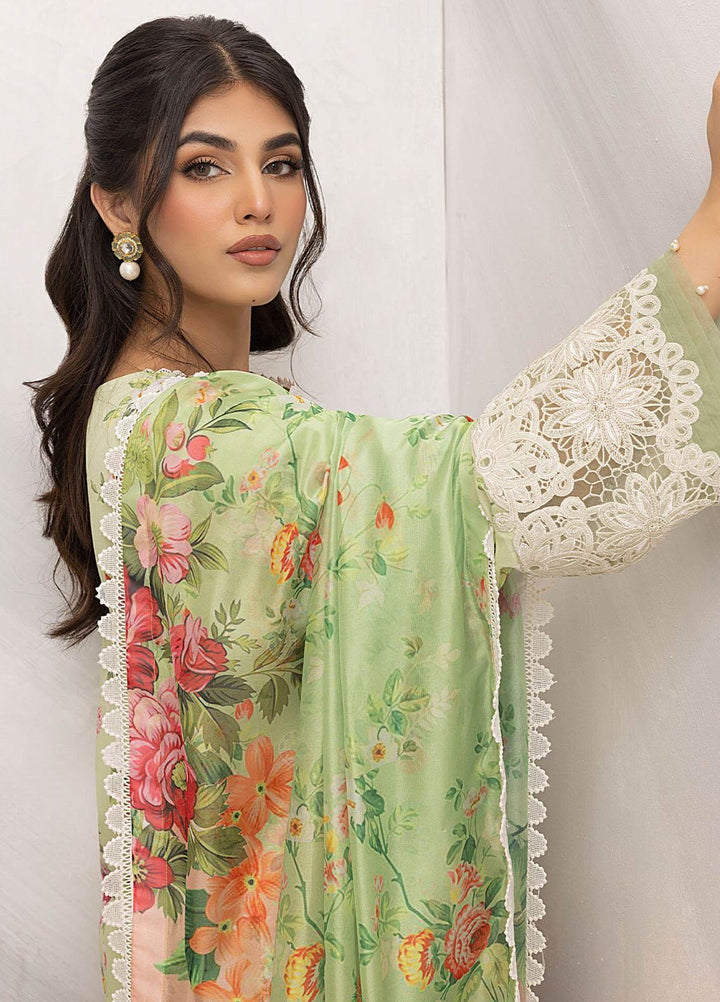 Aleyna By Asifa & Nabeel Embroidered Lawn Suits Unstitched 3 Piece AN23AL ALV-07 Camellia - Summer Collection