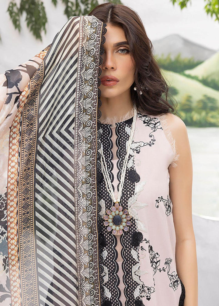 Aleyna By Asifa & Nabeel Embroidered Lawn Suits Unstitched 3 Piece AN23AL ALV-13 Fawn - Summer Collection