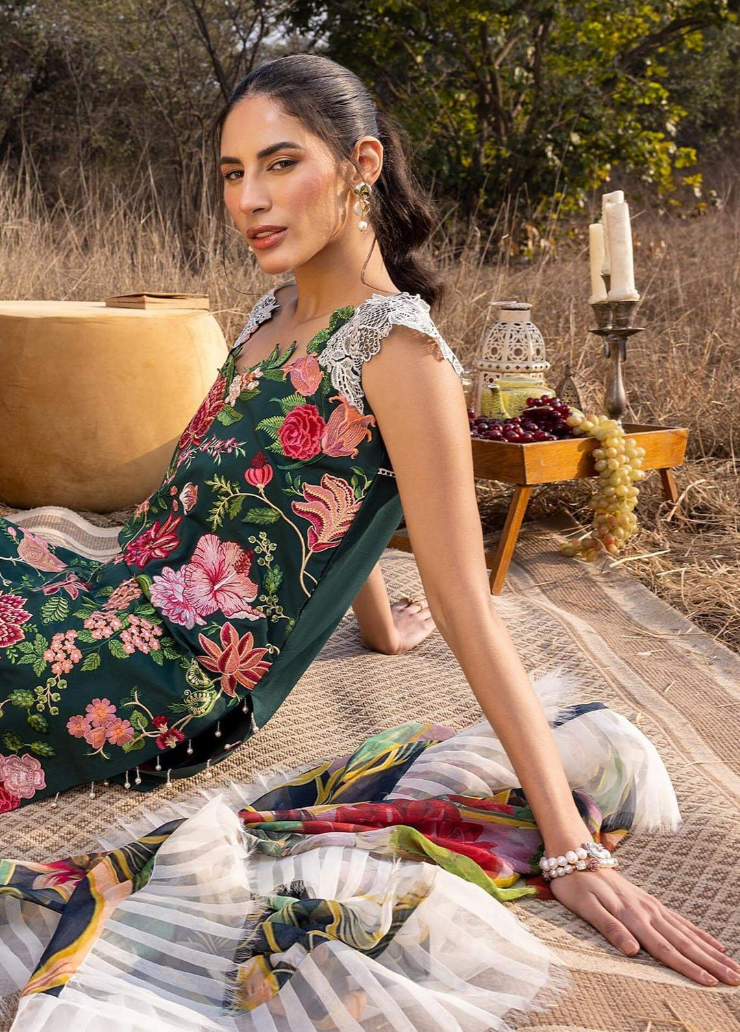 Aleyna By Asifa & Nabeel Embroidered Lawn Suits Unstitched 3 Piece AN23A ASL-02 Gardenia - Summer Collection