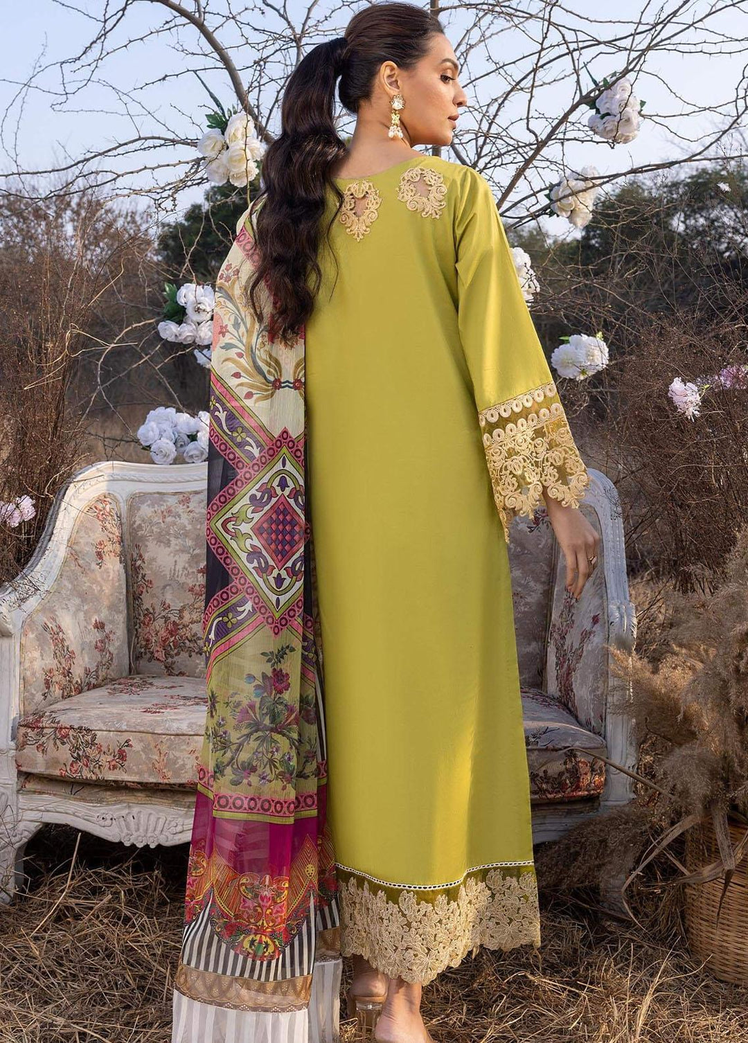Aleyna By Asifa & Nabeel Embroidered Lawn Suits Unstitched 3 Piece AN23A ASL-05 Dayliliy - Summer Collection