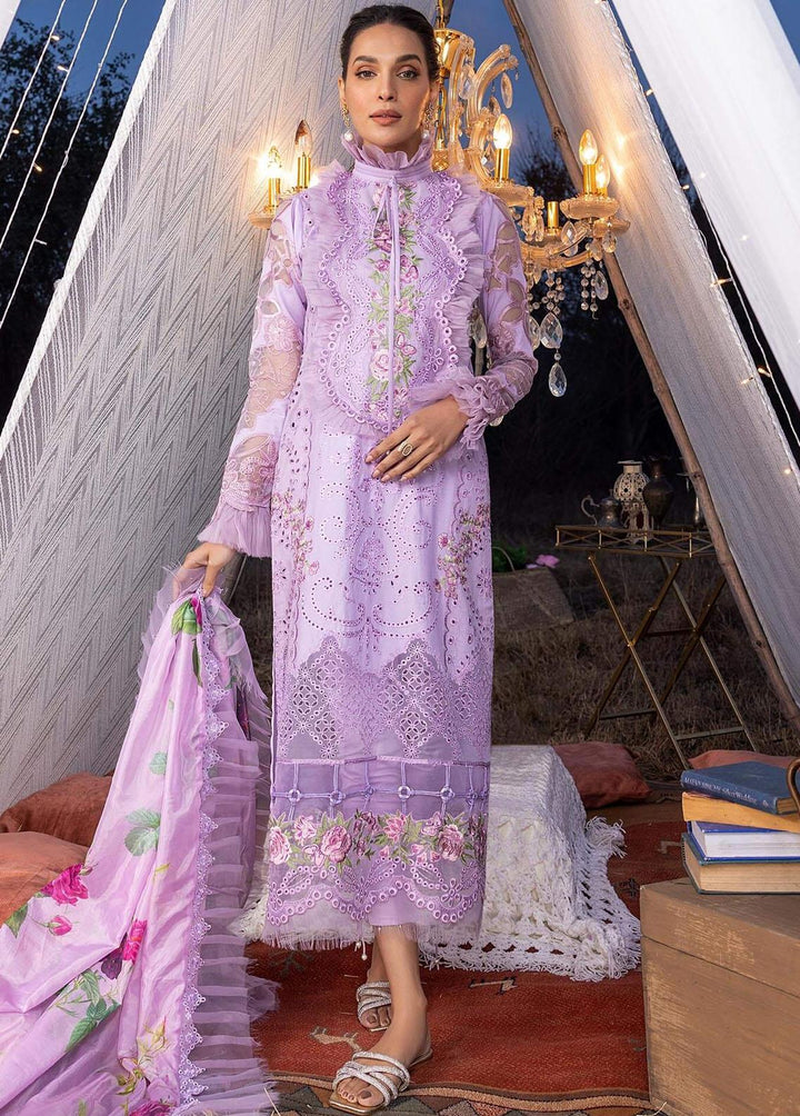 Aleyna By Asifa & Nabeel Embroidered Lawn Suits Unstitched 3 Piece AN23A ASL-07 Lilas - Summer Collection