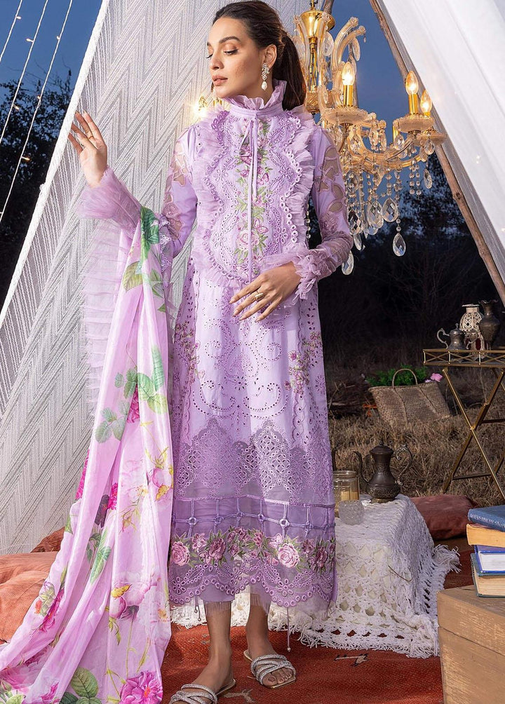 Aleyna By Asifa & Nabeel Embroidered Lawn Suits Unstitched 3 Piece AN23A ASL-07 Lilas - Summer Collection