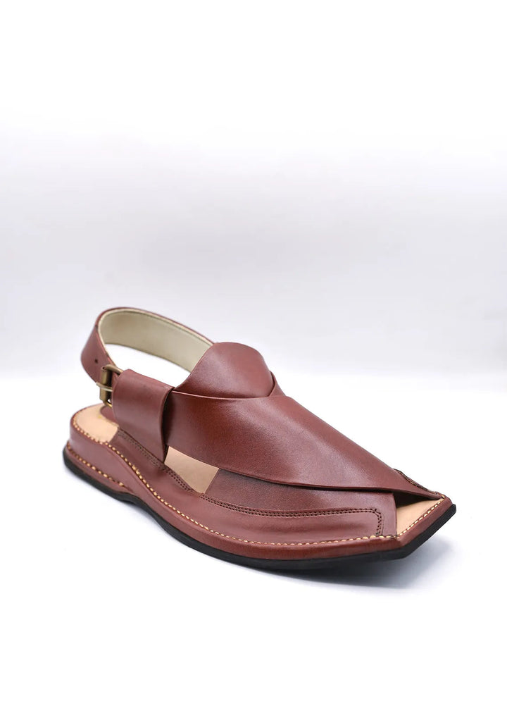 Alif Yay Plain Peshawar Zalmi Brown Peshawri Chappal AY FW 19