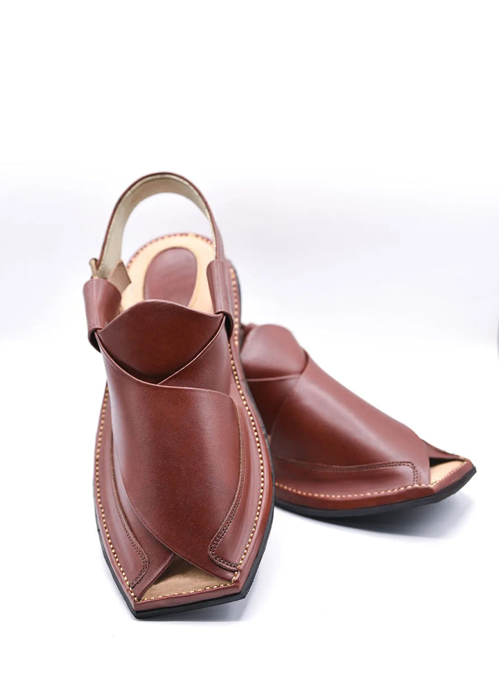 Alif Yay Plain Peshawar Zalmi Brown Peshawri Chappal AY FW 19