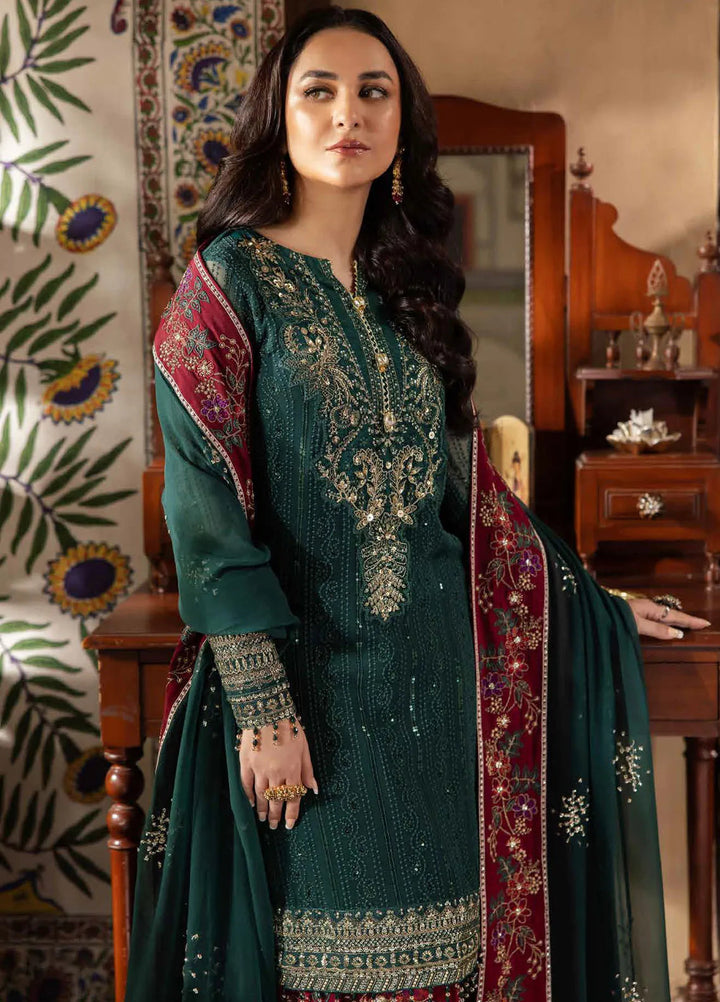 Alfaaz by Nureh Embroidered Chiffon Suits Unstitched 4 Piece NU24AF NL-74 - Formal Collection