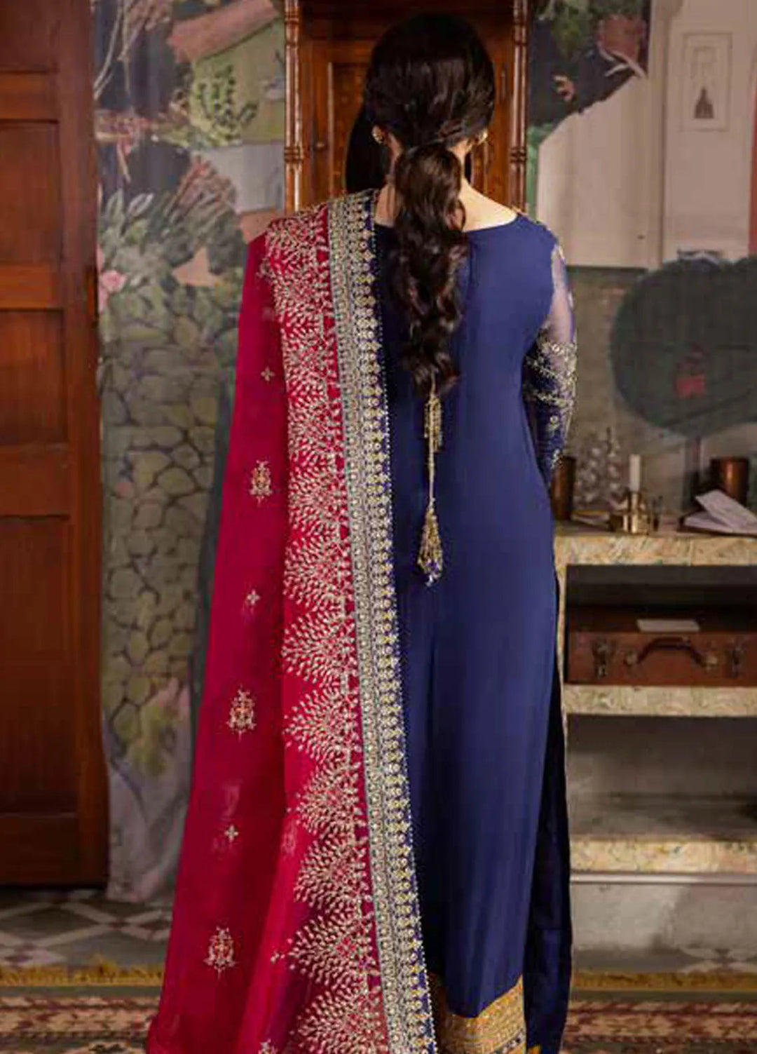Alfaaz by Nureh Embroidered Chiffon Suits Unstitched 4 Piece NU24AF NL-75 - Formal Collection