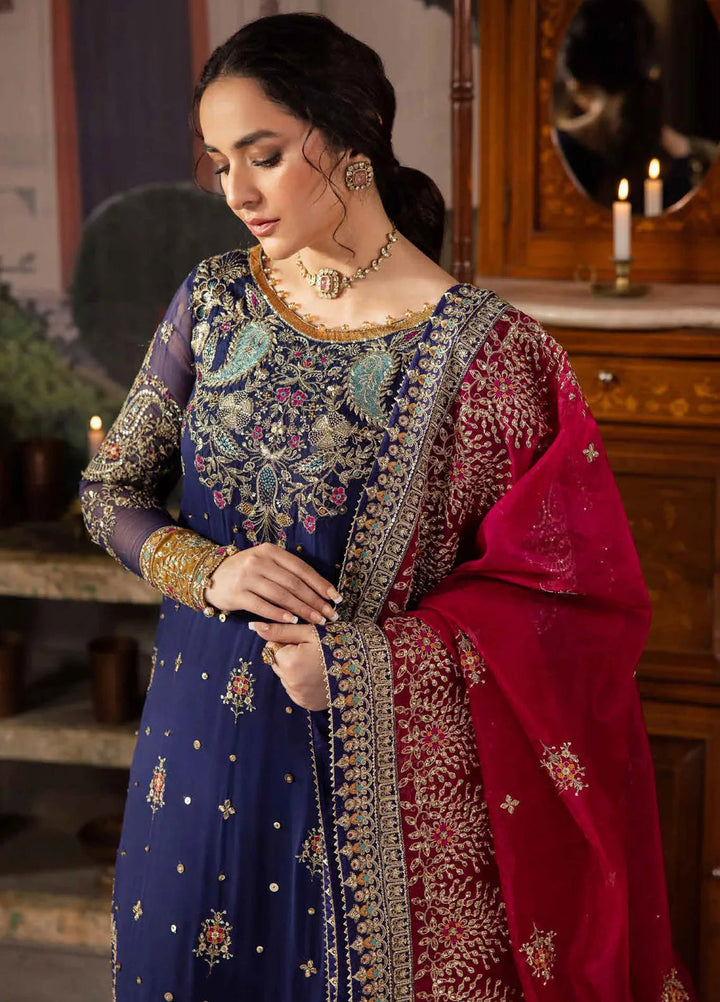 Alfaaz by Nureh Embroidered Chiffon Suits Unstitched 4 Piece NU24AF NL-75 - Formal Collection