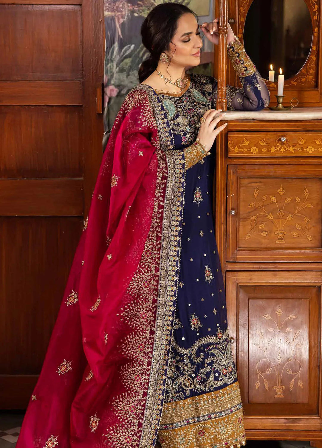 Alfaaz by Nureh Embroidered Chiffon Suits Unstitched 4 Piece NU24AF NL-75 - Formal Collection