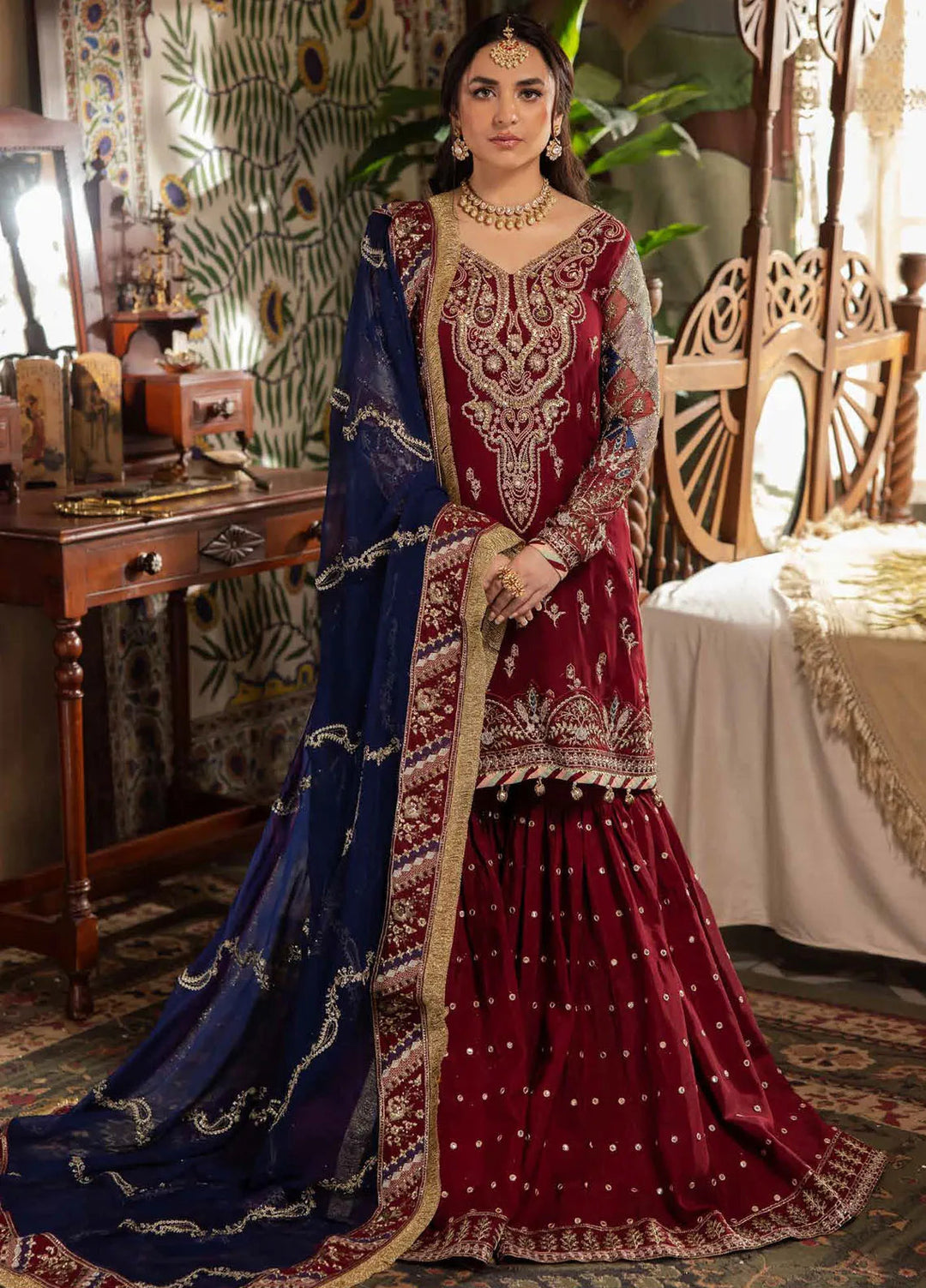 Alfaaz by Nureh Embroidered Chiffon Suits Unstitched 4 Piece NU24AF NL-76 - Formal Collection