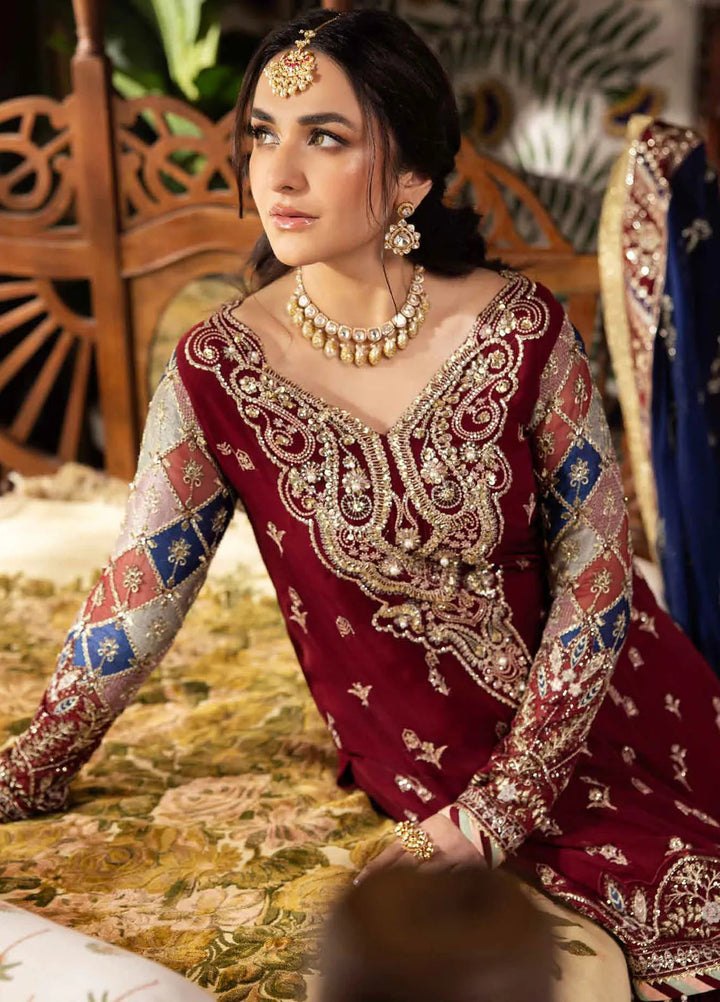 Alfaaz by Nureh Embroidered Chiffon Suits Unstitched 4 Piece NU24AF NL-76 - Formal Collection