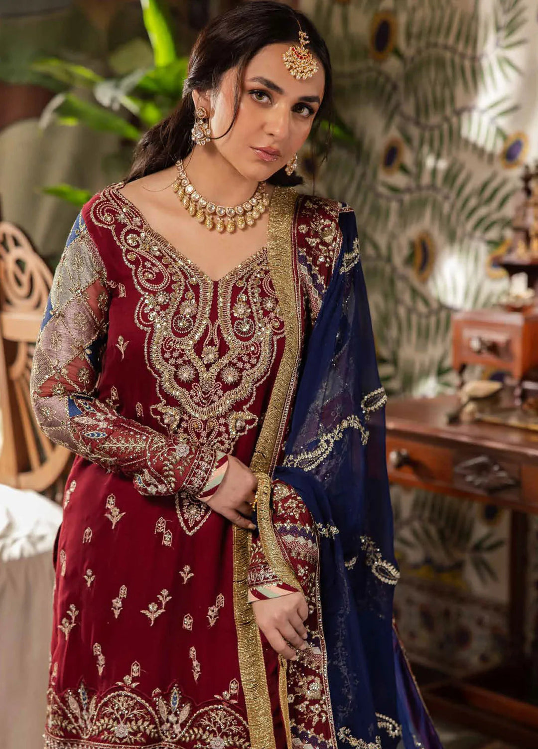 Alfaaz by Nureh Embroidered Chiffon Suits Unstitched 4 Piece NU24AF NL-76 - Formal Collection