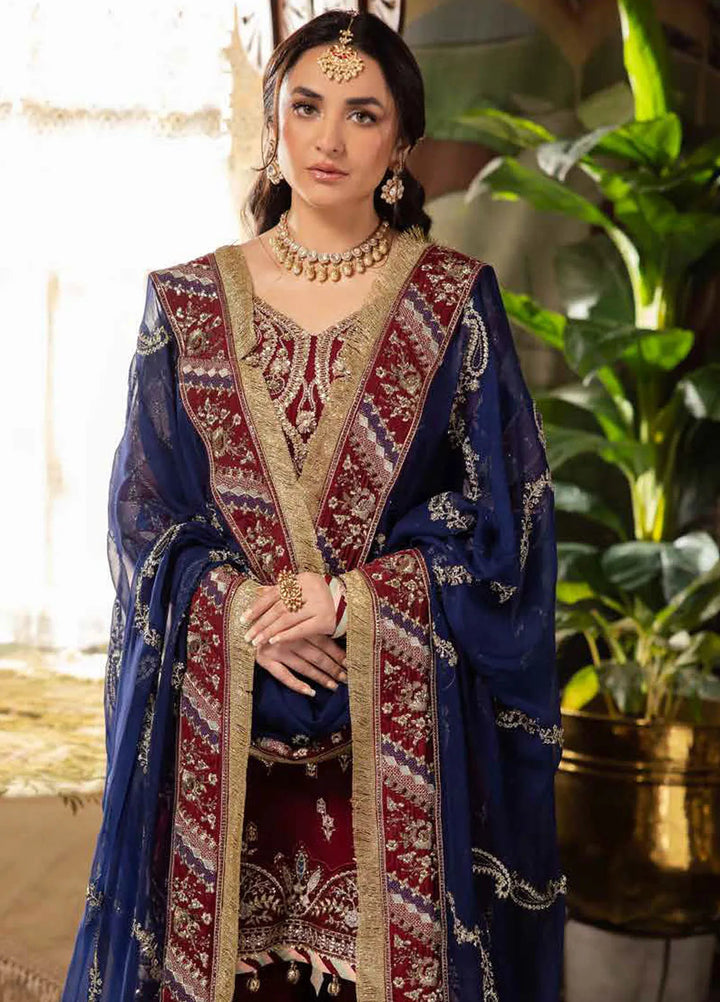 Alfaaz by Nureh Embroidered Chiffon Suits Unstitched 4 Piece NU24AF NL-76 - Formal Collection