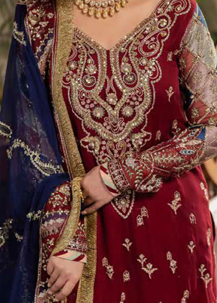Alfaaz by Nureh Embroidered Chiffon Suits Unstitched 4 Piece NU24AF NL-76 - Formal Collection
