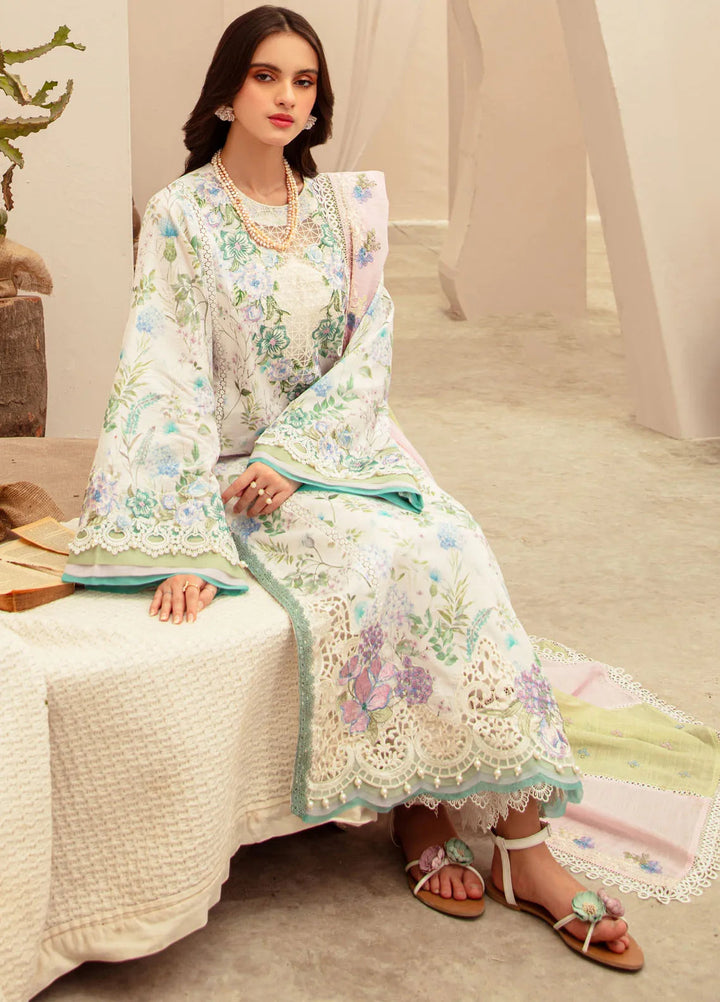 Alif Affordable by Ajr Embroidered Lawn Suit Unstitched 3 Piece AJR24AA AFL-01 Gleam - Summer Collection