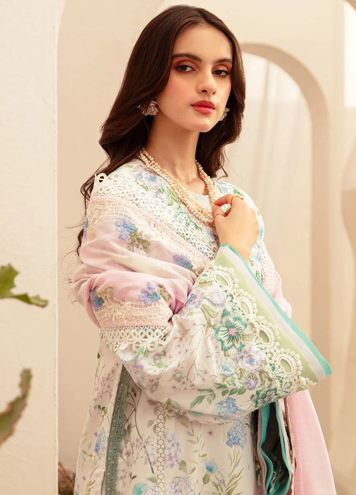 Alif Affordable by Ajr Embroidered Lawn Suit Unstitched 3 Piece AJR24AA AFL-01 Gleam - Summer Collection