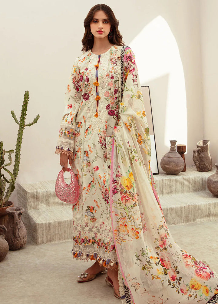 Alif Affordable by Ajr Embroidered Lawn Suit Unstitched 3 Piece AJR24AA AFL-04 Gardian - Summer Collection