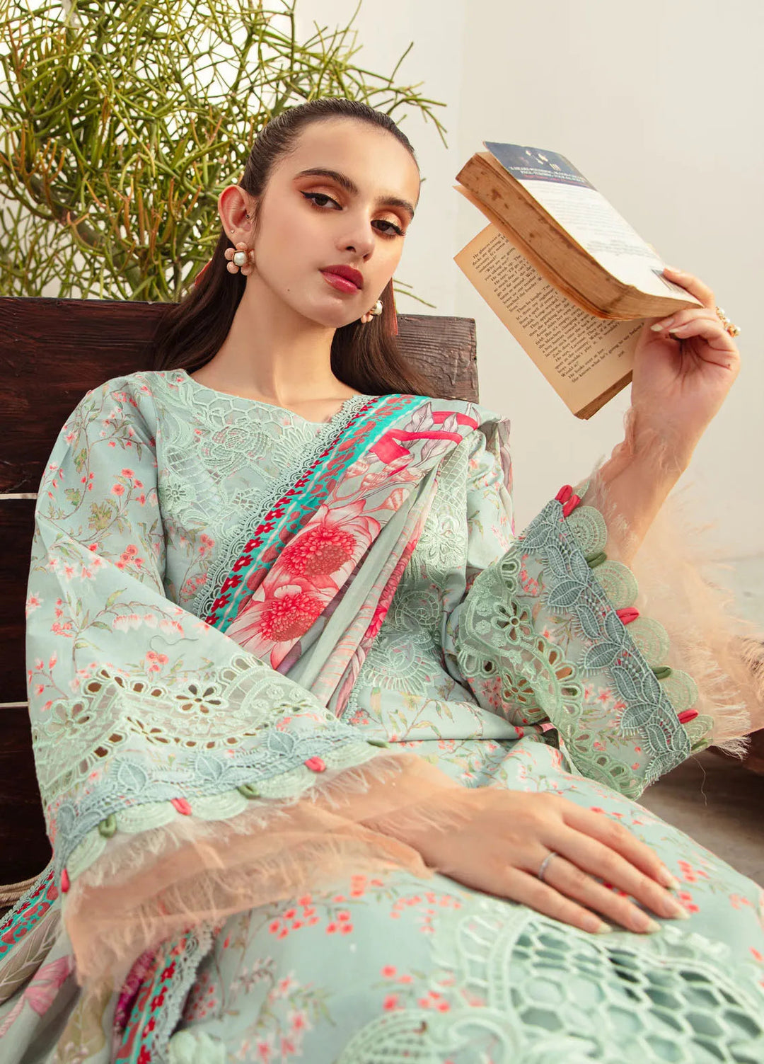 Alif Affordable by Ajr Embroidered Lawn Suit Unstitched 3 Piece AJR24AA AFL-06 Misty Morning  - Summer Collection