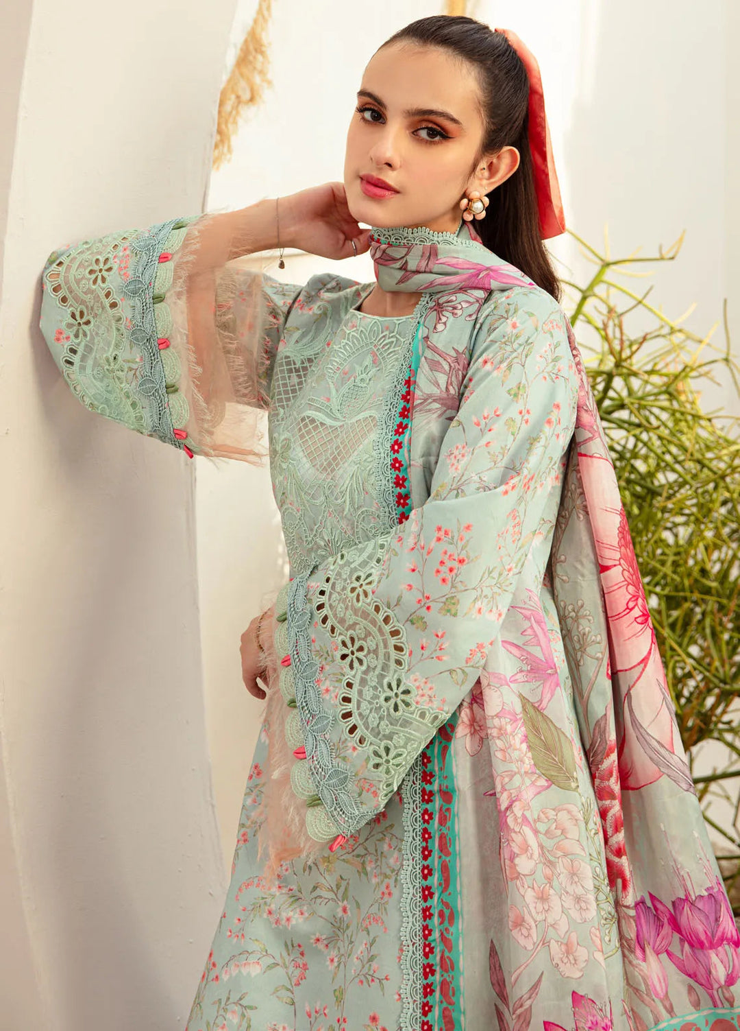 Alif Affordable by Ajr Embroidered Lawn Suit Unstitched 3 Piece AJR24AA AFL-06 Misty Morning  - Summer Collection