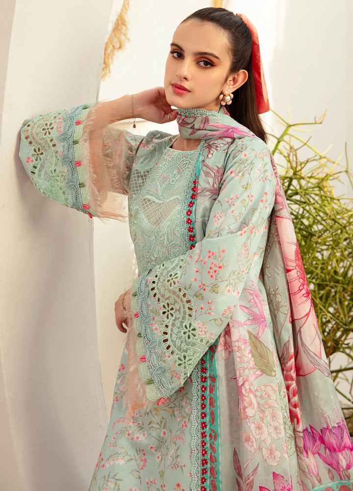 Alif Affordable by Ajr Embroidered Lawn Suit Unstitched 3 Piece AJR24AA AFL-06 Misty Morning  - Summer Collection