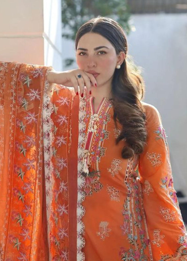 Alif By AJR Couture Embroidered Lawn Suits Unstitched 3 Piece AJR22L AL-01 Aurelia - Luxury Collection