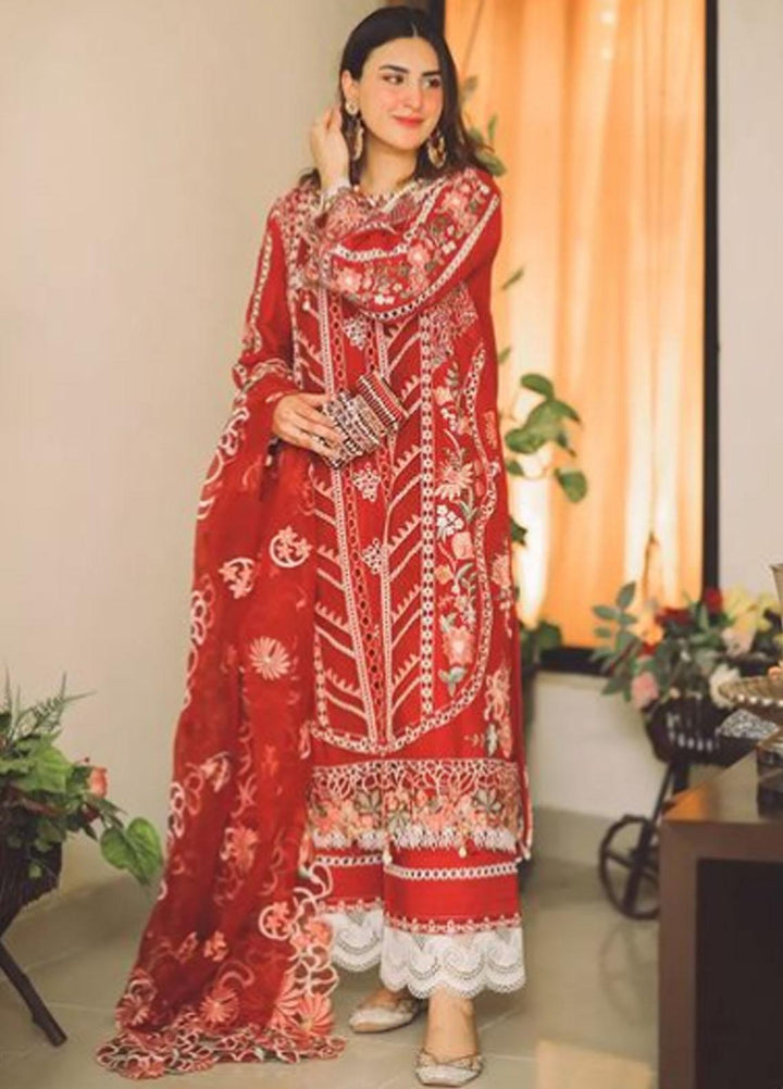Alif By AJR Couture Embroidered Lawn Suits Unstitched 3 Piece AJR22L AL-07 Cybele - Luxury Collection