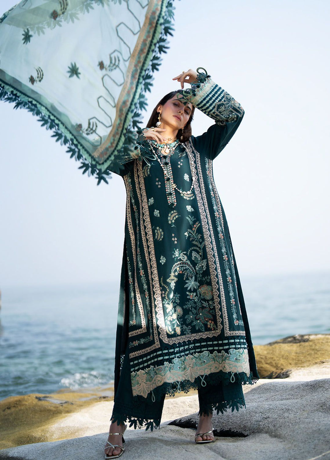 Alif by AJR Couture Embroidered Lawn Suits Unstitched 3 Piece AJR24AL ASL-01 Celia - Luxury Summer Collection